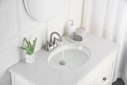Brushed Nickel 4 Inch Centerset Bathroom Faucet 3 Hole with Pop up Drain | Derengge High Arc Classic 2-Handle Bathroom Sink Faucet, Vanity Lavatory Faucet with 360° Swivel Spout，F-4501-BN - color: Brushed Nickel