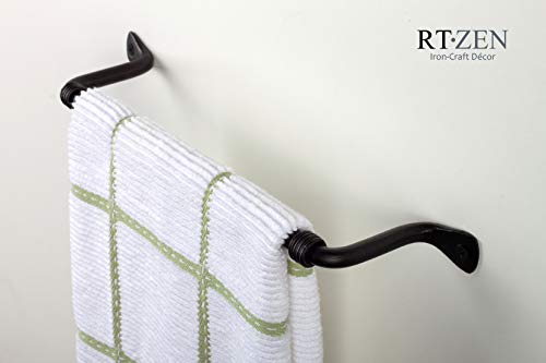 Matte Black Hand Towel Holder for Your Bathroom, Fits 10" Towels | Handcrafted Farmhouse Wrought Iron Metal, Kitchen Bar, Wall Mounted Rack, Small Hand Cloth Bar Hanger for Home or Office - style: Axe