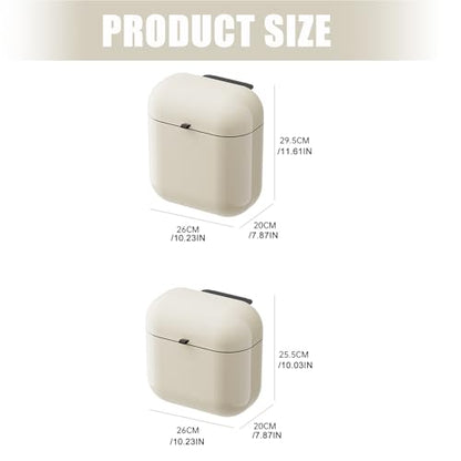 Wall Mounted Trash Can with Lid 8L 12L, Hanging Waste Basket for Kitchen Cabinet Door Bathroom, Large Capacity Garbage Bin - color: 9L