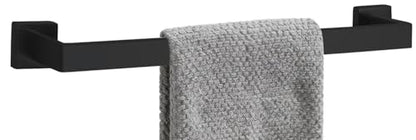 20 Inch Bathroom Towel Bar SUS304 Stainless Steel Matte Black Towel Holder Wall Mounted Heavy Duty Towel Rack Bathroom Towel Rod Modern Square Base Design(1, Matte Black, 20 Inch) - color: Matte Black, size: 20 Inch