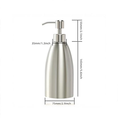 304 Stainless Steel Soap Dispenser 16oz Rust-Proof Liquid Soap Pump Bottle for Kitchen or Bathroom Countertop Hand Dish Lotion Leak-proof (Brushed Nickel) - color: Brushed Nickel
