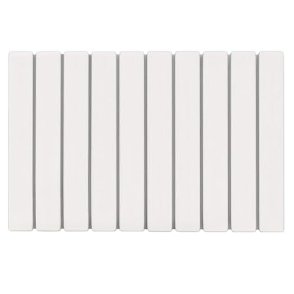 Foldable Stone Bath Mat 60x39cm | Quick-Dry Diatomaceous Earth Bath Rug with PVC Anti-Slip Base | Bathroom, Kitchen, Pet-Friendly Water Absorbent Mat - color: White