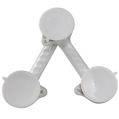 PCP Multi-Positional 180° Suction Grip Bathtub & Shower Handle with Color Lock Indicators, White, Blue/White - size: Multi-Positional Style