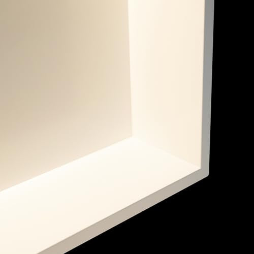 Shower Niche 25" x 13", Stainless Steel Bathroom Wall Niche, Recessed Wall Shelf with Lighting, Wall Cabinets for Bathroom Storage, White - color: White