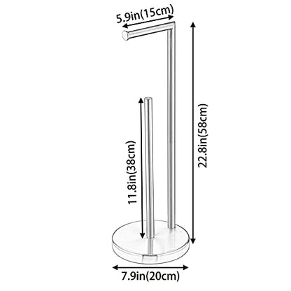 Toilet Paper Roll Holder Stand, NEWRAIN Bathroom Free Standing Toilet Tissue Paper Roll Holder Stand with Reserve Function,Matte Black - color: Matte Black