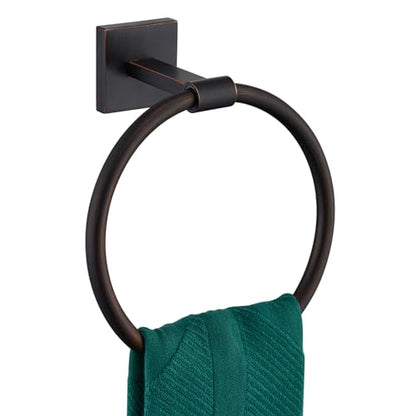 KOKOSIRI Hand Towel Holder Wall Mounted Towel Ring Bathroom Accessories Shower Towel Hanger Rack Stainless Steel Oil Rubbed Bronze, B3010OBR - color: Oil Rubbed Bronze