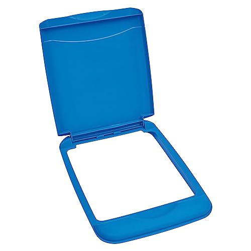 Rev-A-Shelf 35 Qt Under Sink Garbage Can Lid for Base Kitchen and Bathroom Cabinet, Replacement Plastic Trash Bin Lid Only, Blue, RV-35-LID-22-1-40 - color: Blue, size: 35 QT