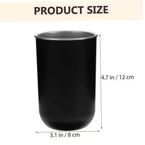 Luxshiny Portable Stainless Steel Mouthwash Cup for Double Rinse Cup Stackable Toothbrush Holder for Bathroom Lightweight and Storage