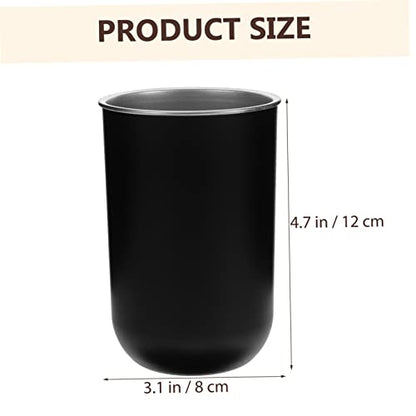 Luxshiny Portable Stainless Steel Mouthwash Cup for Double Rinse Cup Stackable Toothbrush Holder for Bathroom Lightweight and Storage