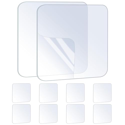ZOMPAGO Heavy Duty Double Sided Mounting Square Tape Picture Hanging 10PCS | Waterproof, strong high strength adhesion, removable no residue, shower applicable, durable wall mounting adhesive dots - size: 10PCS（Square）
