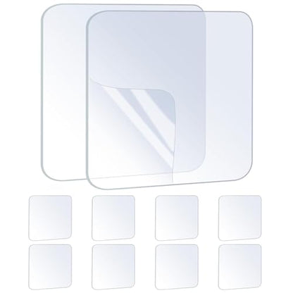 ZOMPAGO Heavy Duty Double Sided Mounting Square Tape Picture Hanging 10PCS | Waterproof, strong high strength adhesion, removable no residue, shower applicable, durable wall mounting adhesive dots - size: 10PCS（Square）
