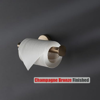 JQK Champagne Bronze Toilet Paper Holder, 5 Inch Tissue Paper Dispenser for Bathroom, 304 Stainless Steel Thick 0.8mm Wall Mount, TPH120-CB - color: Champagne Bronze, size: Knob