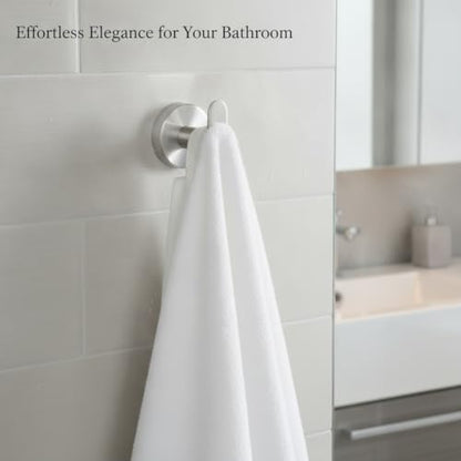 Wall Hook Stainless Steel Adhesive Mount for Bathroom Tile and Glass, Drill-Free Holder for Wet Towels and Robes (1 Piece) - size: 1.93 x 1.97 x 1.61 in