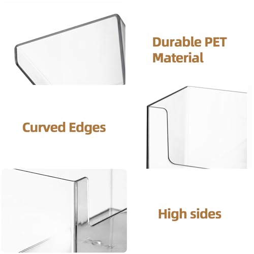 PAVSTINE 2 Pack Clear Medicine Cabinet Organizer, Slim Open Face Mask Storage Box for Sheet Masks and Skincare, Space-Saving Makeup Holder for Bathroom, Vanity, Countertop - size: U-shaped Clear