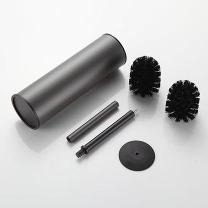 BGL Gunmetal Grey Toilet Brush and Holder,Stainless Steel Toilet Brushes for Bathroom with Holder - color: Gunmetal Grey