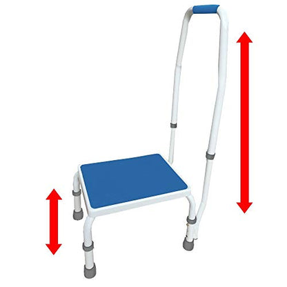 Step Stool with Handle for Elderly, Bed Step Stools for Seniors WithHandles - size: 300 lb. Capacity - 1 Step