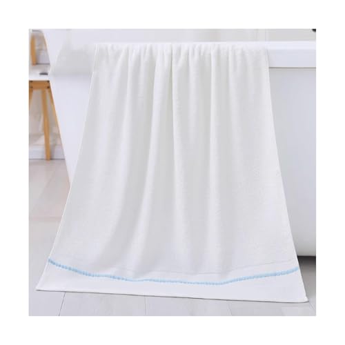 Quick Dry Bamboo Fiber Bath Sheets Enlarged Thick Bath Sheets Soft Absorbent Bath Sheets Household Bath Sheets 55.1x27.5in Lightweight - color: White