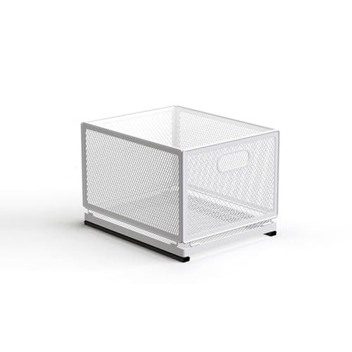 Pull Out Cabinet Organizer, Slide Out Drawers Fixed with Adhesive Nano Film, Pantry Shelves Sliding Drawer Storage Organization for Kitchen/Bathroom/Bedroom (11.8*9.4*8.3inch/30*24*21.2cm) - size: 11.8*9.4*8.3inch/30*24*21.2cm
