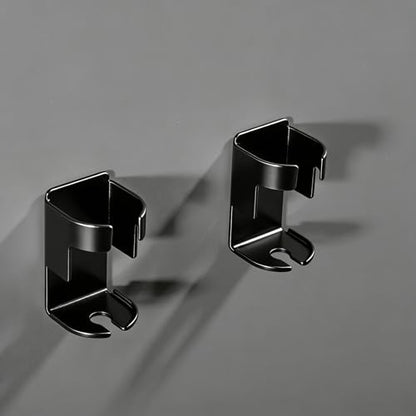 All Metal Electric Toothbrush Holder for Bathroom - Wall Mounted with Nano Adhesive - Slot for Sonicare Oral-B Tooth Brush Charger Base - 2 Pack- (Matte Black) - color: Black-2pcs