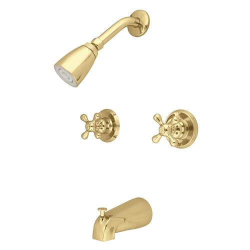 Kingston Brass KB242AX Magellan Tub and Shower Faucet, Polished Brass, 72 x 8 x 7.38 - color: Polished Brass