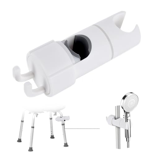 Handheld Shower Head Holder Attachment for Shower Chair, Shower Accessories Fit for Bath Seat, Transfer Bench, Bath Stool, and Shower Commode, Tool Free Installation, Universal Fit, Shower Aids