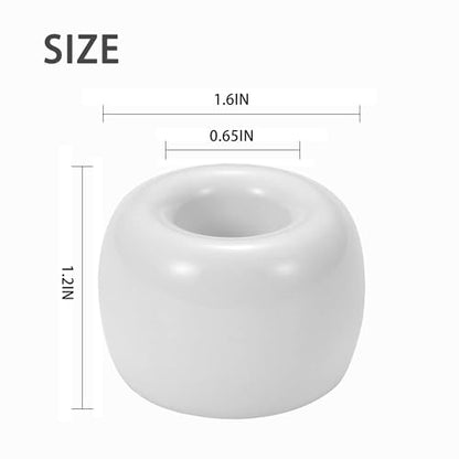 Mini Ceramic Couple Toothbrush Holder, Hand-Made Bathroom Toothbrush Holder, Electric Toothbrush Head Holder and Office Pen Holder 2-Piece Set (White) - color: White