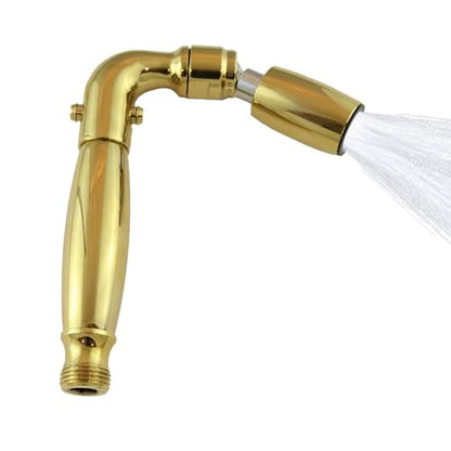 High Sierra® Solid Metal Handheld Shower Head, Lead-Free, with Built-In Trickle Valve. Shower Hose and Holder Not Included. Low Flow 1.25 GPM. Polished Brass - color: Brass, size: 1.25 GPM