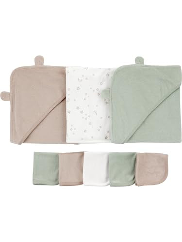 Simple Joys by Carter's baby-girls 8-piece Towel and Washcloth Set - color: Neutral Blue Green Brown