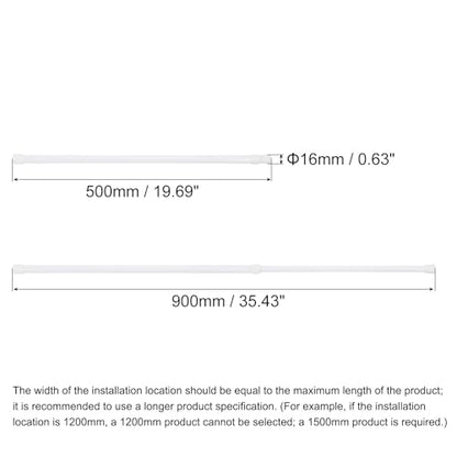 uxcell Tension Curtain Rod, Adjustable 20 to 35 inches, 0.51" Dia White Spring Tension Rod No Drilling Expandable Tension Rod for Doorway, Kitchen - size: 20-35 inch