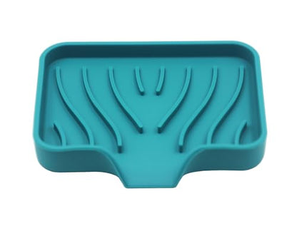 2 Pack Silicone Soap Dish, Self Draining Bar Soap Holder, Sponge Holder, for Shower,Bathroom,Kitchen Sink Organizer (Green) - color: 2 Pack Green Silicone Soap Dish
