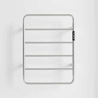 Towel Warmer, Stainless Steel Heated Towel Racks for Bathroom, 6 Bars Wall Mounted Towel Heater with Intelligent Touch Screen Timer & Temperature Adjustment, Plug-in/Hard-Wired, Brushed Nickel - color: Brushed Nickel, size: 6-Bar