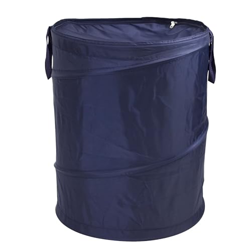 Pop-Up Laundry Hamper – Zipper Lid, 2-Load Capacity, Navy