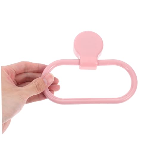 2Pcs Self Adhesive Towel Ring Elegant Plastic Hand Towel Holders for Kitchen and Bathroom No Drill Installation Space Saving Design Versatile Towel Hanger for Easy Use
