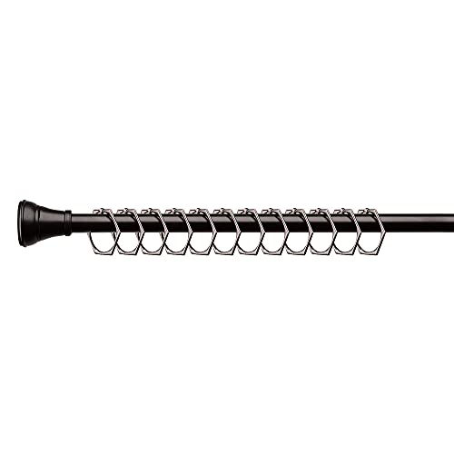 Shower Rings, Shower Curtain Rings for Bathroom, Rustproof Zinc Shower Curtain Hooks Rings, Set of 12 (Oil Rubbed Bronze) - color: Oil Rubbed Bronze