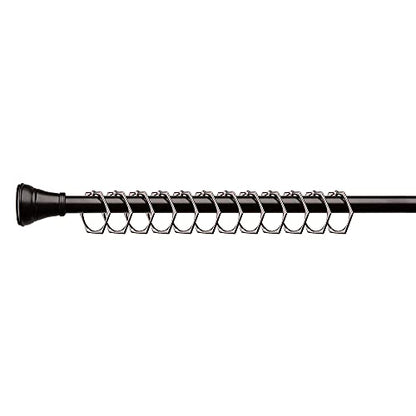 Shower Rings, Shower Curtain Rings for Bathroom, Rustproof Zinc Shower Curtain Hooks Rings, Set of 12 (Oil Rubbed Bronze) - color: Oil Rubbed Bronze