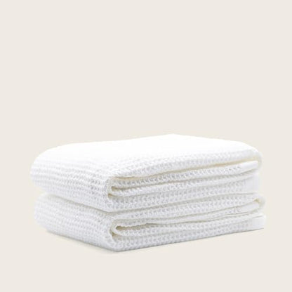 Sedona Waffle Bath Sheets, 410 GSM 100% Cotton, Set of 2, Oversized Towels, Ultra Soft & Absorbent, Lightweight Spa Towels, White - color: White, style: Bath Sheet (set of 2)