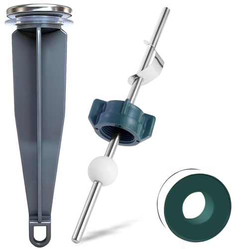 2Pack Sink Drain Parts, Lavatory Pop-Up Stopper Assembly with Plug, Bathroom Sink Drain Repair Kit,Pop-Up Drain Repair Kit,Pivot Ball Rod Replacement Fits Price Pfister & Most Popular Bands - size: Rod + Plug 2 Set