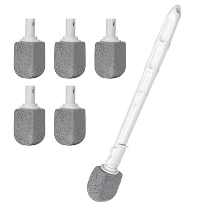 Upgrade Pumice Stone Toilet Bowl Cleaner with 11.8Inch Long Handle - size: 5 PACK