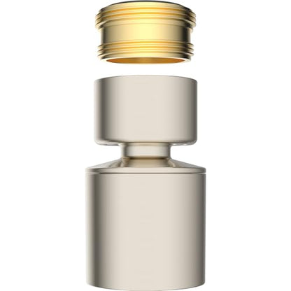 Hibbent NSF/ANSI/CAN 61 & cUPC Certified Faucet Aerator, Brushed Nickel | 360° Twist Kitchen Sink Aerator, Dual-function Sink Sprayer Attachment, Faucet Replacement Part 55/64'' Female Thread - color: Brushed Nickel, style: Classic 360 Degree Faucet Aerat