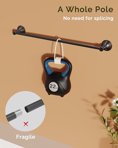 Towel Bar 24inch, Stainless Steel Bathroom Towel Rack Wall Mounted, Heavy Duty Towel Rod, Towel Holders for Bathroom, Kitchen (Oil Rubbed Bronze) - color: Oil Rubbed Bronze