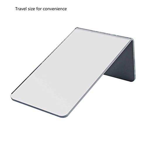 Marketing Holders Acrylic Mirror Slanted Back Counter Top Stand 3 x 5 Unframed Small Vanity Jewelry Makeup Retail Salons or Home Mirrors - size: 5"L x 3"W