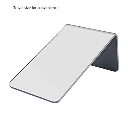 Marketing Holders Acrylic Mirror Slanted Back Counter Top Stand 3 x 5 Unframed Small Vanity Jewelry Makeup Retail Salons or Home Mirrors - size: 5"L x 3"W