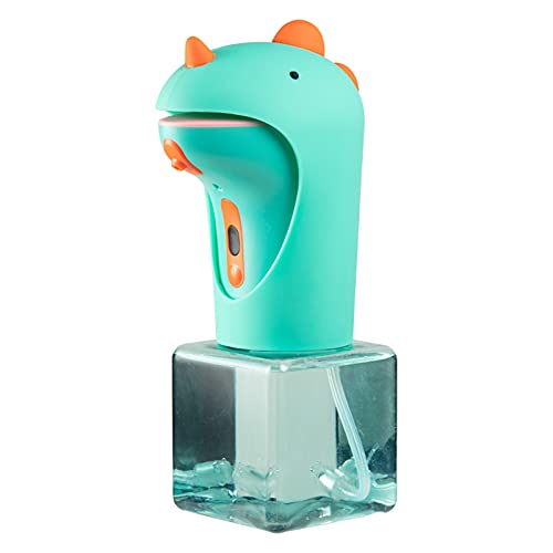 Seawah Automatic Soap Dispenser for Kids,IPX6 Waterproof Cute Dinosaur Foam Smart Hand Foaming Touchless Soap Dispenser for Bathroom Countertop, 8.7oz/250ML - color: Green
