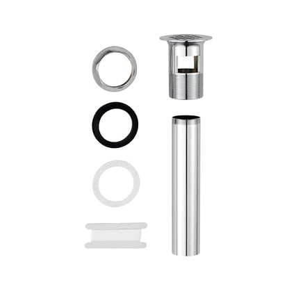 ZM Brass Grid Drain Strainer Assembly 1-1/4 Inch with Overflow Chrome | Grid Drain