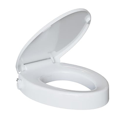 Bidet Toilet Seat Non Electric, Elongated Raised Toilet Bidet Seat with Dual Nozzles, Self Cleaning, Soft Close Lid, Rear and Feminine Washing for Seniors Adults - style: Raised Bidet Toilet Seat