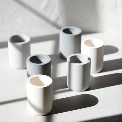 Drying Stone Toothbrush Holder, Diatomite Toothbrush Holders for Bathroom, Quick Drying Electric Toothbrush & Toothpaste Holder Cup, Diatomaceous Earth Bathroom Sink Organizer (Light Grey) - color: Light Grey