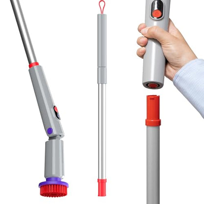 Synoshi PRO Electric Spin Scrubber Extension Handle | Electric Bathroom Scrubber for Cleaning Extension Handle. Extends up to 29.5 Inch (75 cm)