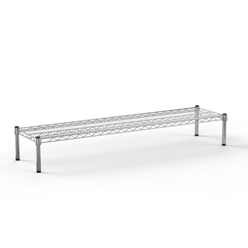 14" Deep x 54" Wide x 8" Height 1-Tier Wire Shelving Kit | NSF Commercial Storage Rack Unit - size: 14" Deep x 54" Wide