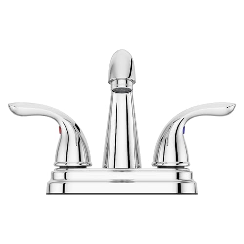 Pfister LG1487000 Pfirst Series 2-Handle 4" Centerset Bathroom Touch on Faucets, 1 Pack, Polished Chrome - color: Polished Chrome