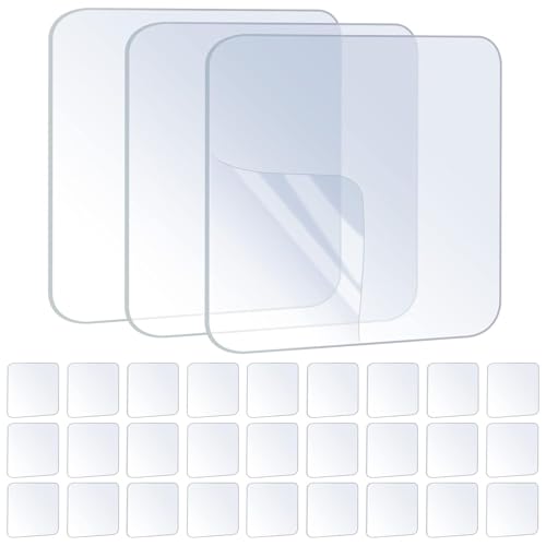 ZOMPAGO Heavy Duty Double Sided Mounting Square Tape Picture Hanging 30PCS | Waterproof, strong high strength adhesion, removable no residue, shower applicable, durable wall mounting adhesive dots - size: 30PCS（Square）